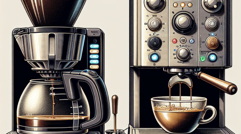 Drip coffee maker vs. espresso machine