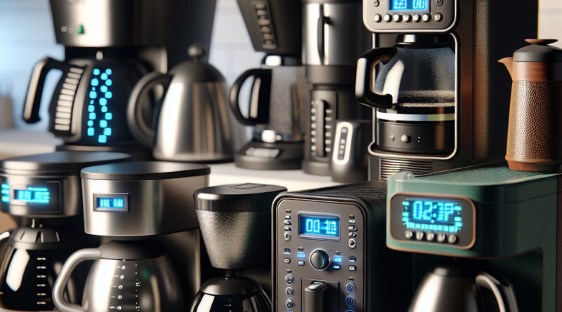 Coffee makers with programmable timers